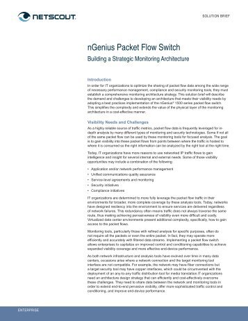 Solution Brief: nGenius Packet Flow Switch - NetScout