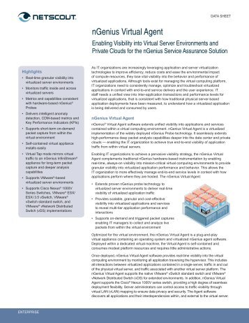 Data sheet: nGenius Virtual Agent - NetScout