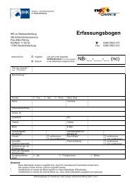 Erfassungsbogen - IHK Neubrandenburg