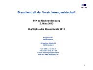 Branchentreff der Versicherungswirtschaft - IHK Neubrandenburg