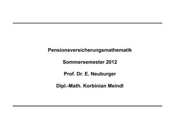 Math. Korbinian Meindl - bei Prof. Dr. E. Neuburger & Partner