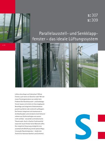 Parallelausstell- und Senkklapp- fenster – das ideale - stebler