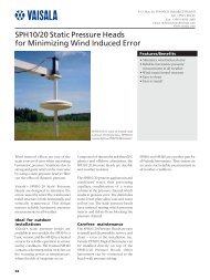 SPH10/20 Static Pressure Heads for Minimizing Wind Induced Error