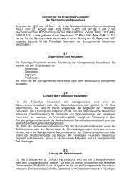 Satzung für die Freiwillige Feuerwehr - Samtgemeinde Neuenhaus