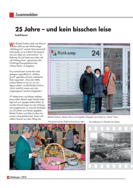 1/2010 - Wohnungsbaugenossenschaft Neues Berlin