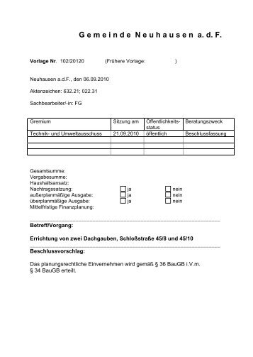 G emeinde N euhausen ad F. - Gemeinde Neuhausen auf den Fildern