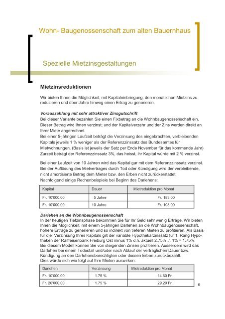 Wohn- Baugenossenschaft Alterswil - JFAG IMMOBILIEN AG