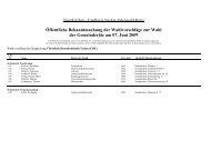 Öffentliche Bekanntmachung der Wahlvorschläge zur ... - Neunkirchen