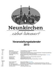 Veranstaltungskalender 2013 - Neunkirchen