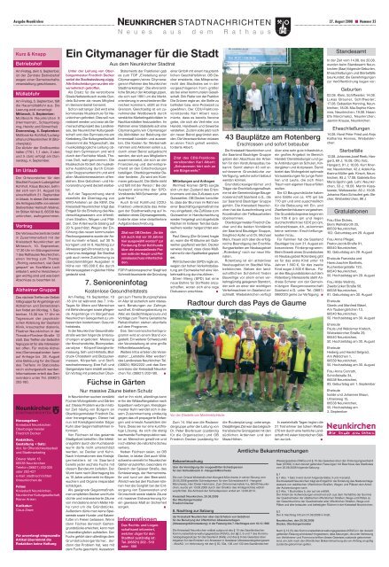 Ein Citymanager für die Stadt - Neunkirchen