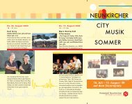 NEUNKIRCHER CITY MUSIK SOMMER - Neunkirchen