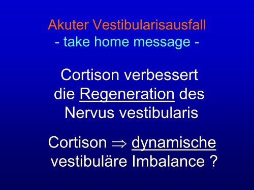 Schwindel - Klinik für Neurologie