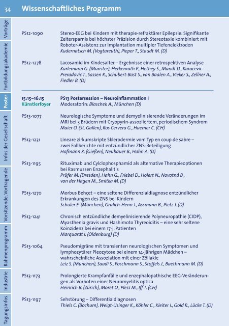 Ihr Epilepsie - 33. Jahrestagung der Gesellschaft für Neuropädiatrie