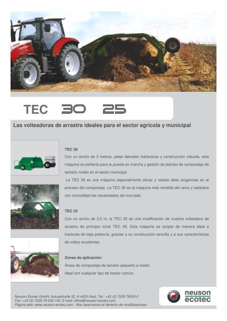 TEC 30 25_Prospecto_EspaÃ±ol_2009 - neuson ecotec gmbh.