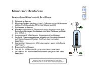 Integritätstest (Druckhaltetest) - KELLER Fluid Pro AG