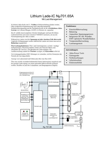 Lithium Lade-IC Nµ701.65A