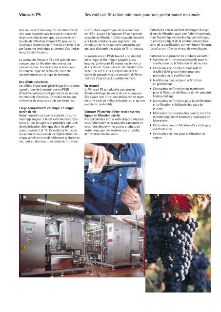 Vinosart PS Optimisez votre filtration tout en diminuant son coût