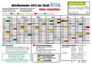 Unter-Schmitten Abfallkalender 2013 der Stadt - Nidda