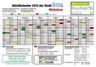 Michelnau Abfallkalender 2013 der Stadt - Nidda
