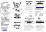 Kinder- & Jugend- Kultur- Programm Nidda September Oktober ...