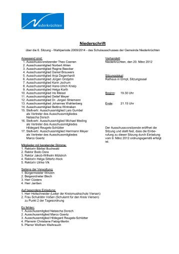 6. Sitzung.pdf - Gemeinde Niederkrüchten