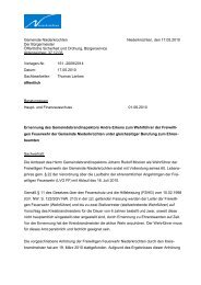 Ernennung des Gemeindebrandinspektors An