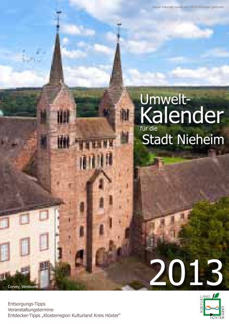 Den Abfallsammelkalender des Kreises Höxter als - Stadt Nieheim