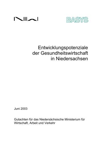 Entwicklungspotenziale der Gesundheitswirtschaft in ... - NIW