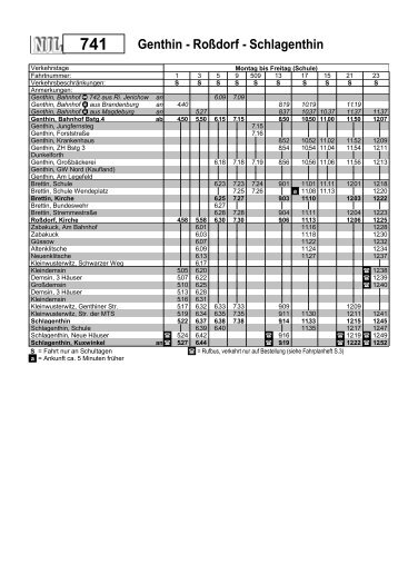 Genthin - Roßdorf - Schlagenthin - NJL