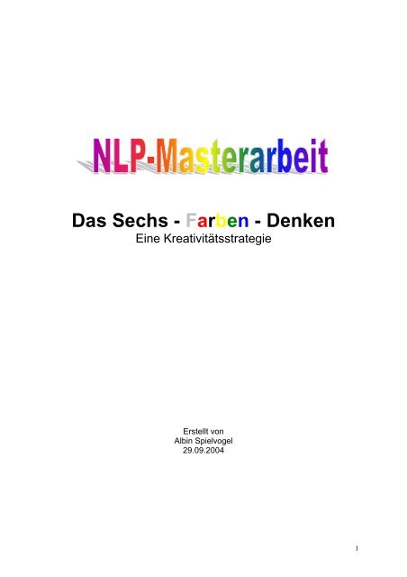 Das Sechs - Farben - Denken - NLP-Ausbildungsinstitut Kassel