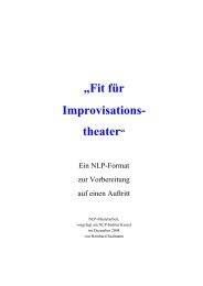 Fit für Improvisationstheater - NLP-Ausbildungsinstitut Kassel