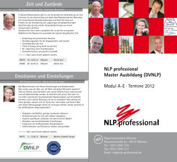 Infoflyer zum Download - NLP professional