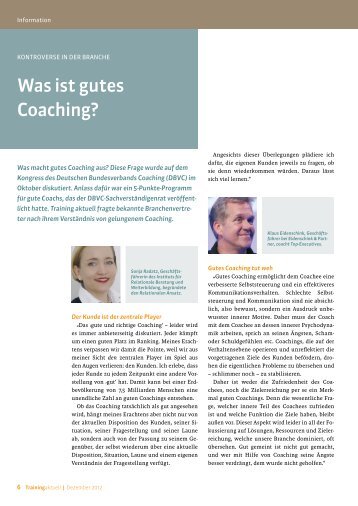 (2012) Was ist gutes Coaching? - NLP professional