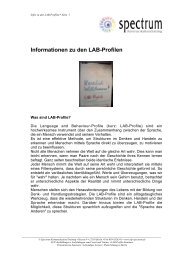 Informationen zu den LAB-Profilen - Spectrum Kommunikations ...