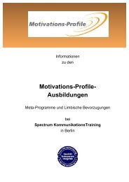 Motivations-Profile - Spectrum Kommunikations Training