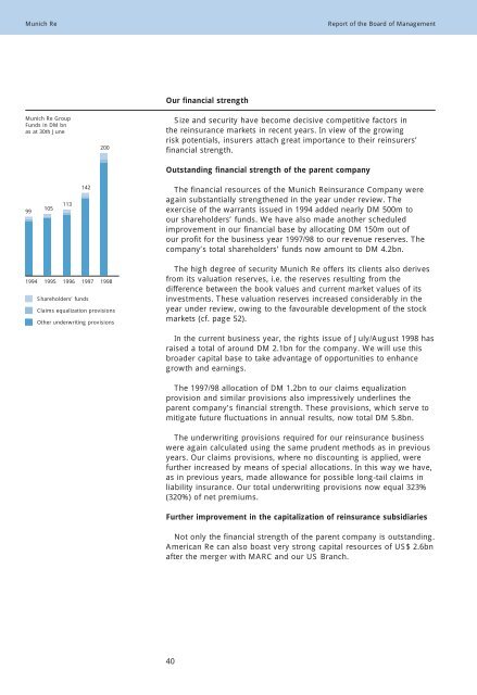 Annual Report 1997/1998 - Munich Re