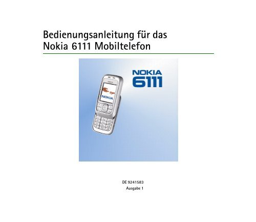 Bedienungsanleitung Nokia 6111
