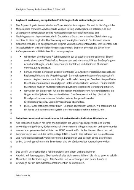 Wahlprogrammentwurf von DIE LINKE Bundestagswahl 2013