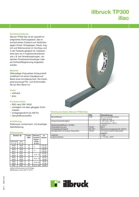 illbruck TP300 illac - Plaschna & Co. GmbH & Co. KG