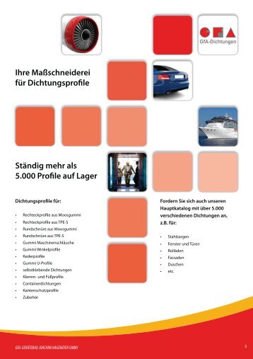 GfA-Dichtungen Technische Profile