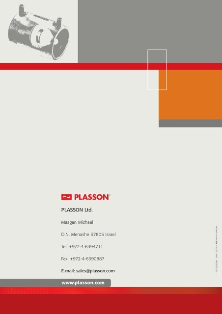 Plasson Excess Flow Valve