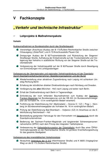 Leitprojekte und Maßnahmenpakete (*.pdf, 227 KB) - Stadt Plauen