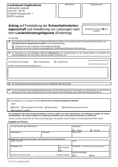 Antrag Auf Schwerbehinderung Zum Ausdrucken
