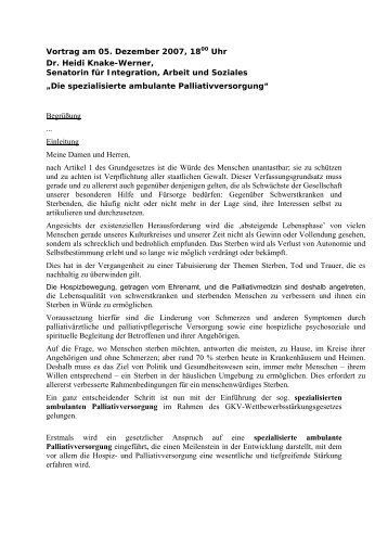 Dr. Heidi Knacke-Werner . Berliner Senatorin für Integration - PMG