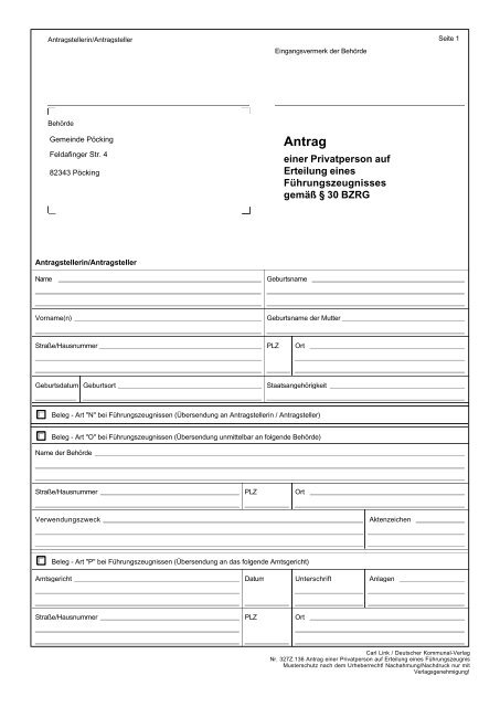 Grundstück Von Gemeinde Kaufen Antrag Antrag - Gemeinde PÃ¶cking