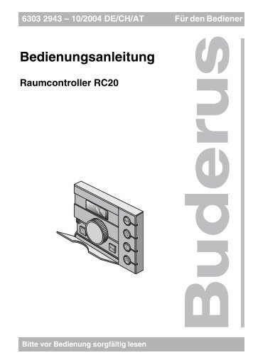 Bedienungsanleitung - Buderus