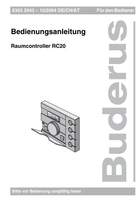 Bedienungsanleitung - Buderus