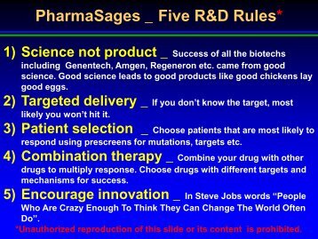 5 Drug Discovery Rules