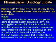 Oncology update by PharmaSages