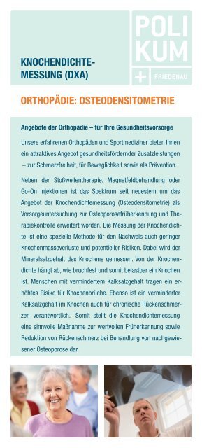 KNOCHENDICHTE- MESSUNG (DXA) ORTHOPÄDIE ...